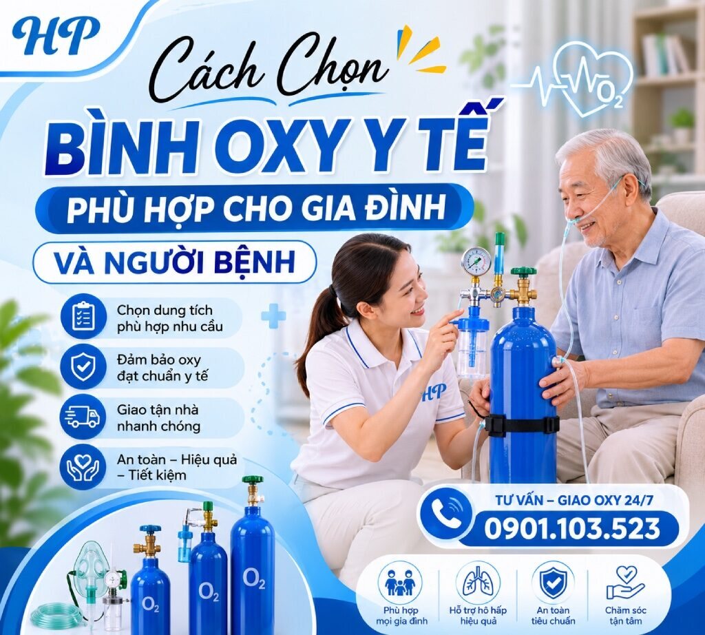Nhân viên lắp đặt bình oxy y tế tận nhà cho gia đình tại Quận 7